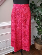 Vintage Koret Red 100% Polyester Single Breasted Blazer &amp; Skirt 2 Piece ... - $33.00