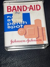 vintage Johnson and Johnson Band - Aid Plastic Strip Patch Spot EMPTY Tin Can - £3.90 GBP