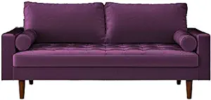 Womble Modern Velvet Upholstered Living Room Diamond Tufted Chesterfield... - $845.99