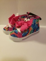 JoJo Siwa  Bow Tie Dye Shoes Pink  Hi-Top Sneakers Girls 11 - £27.46 GBP