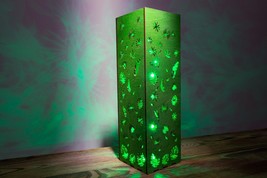 Jungle Leaves Lamp | Green Tropical Forest Leaves Botanical Night-Light ... - $741.87 MXN