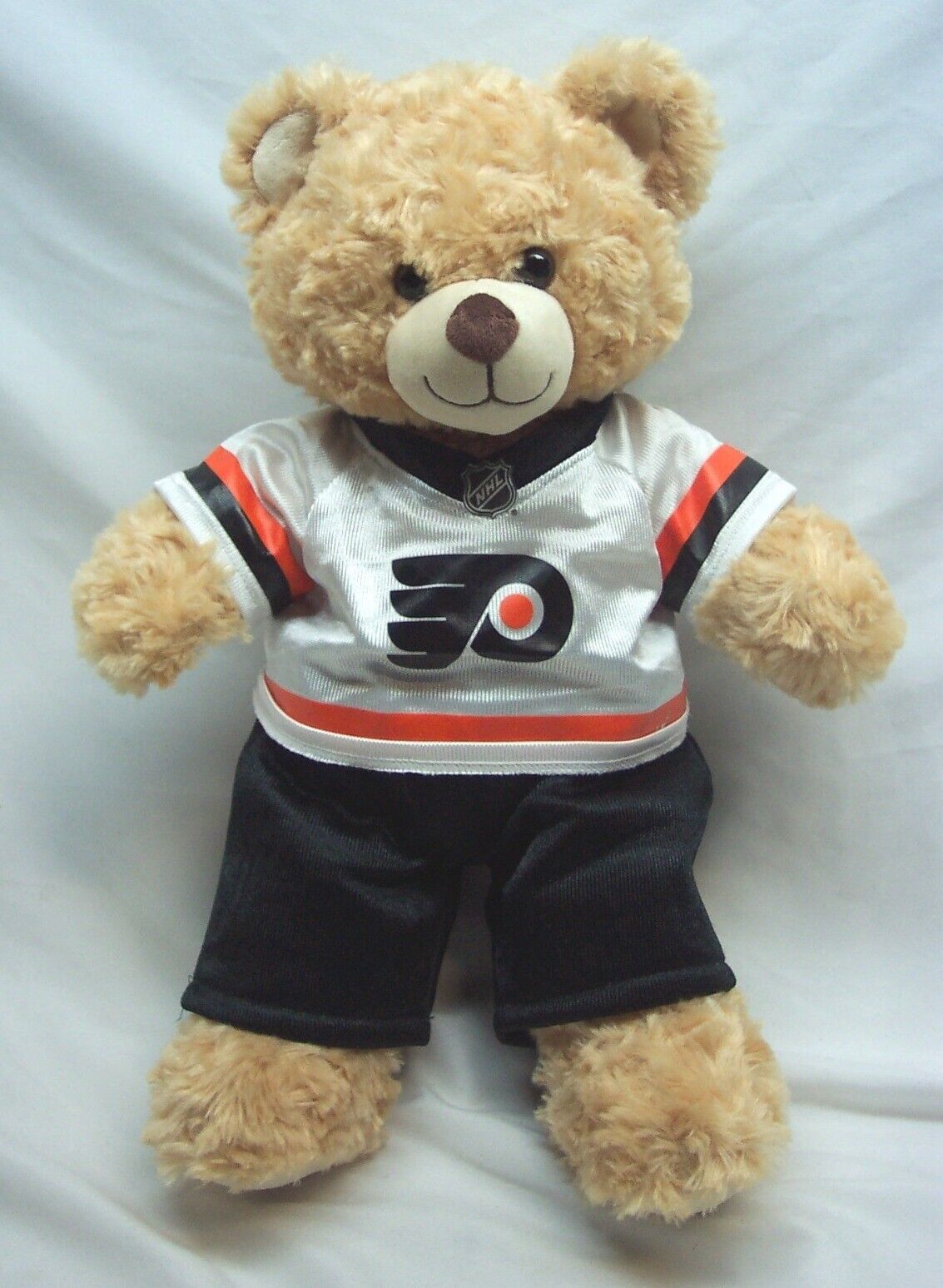 Build-A-Bear Workshop TAN TEDDY BEAR W/ FLYERS HOCKEY JERSEY 16" Plush Toy - $24.74