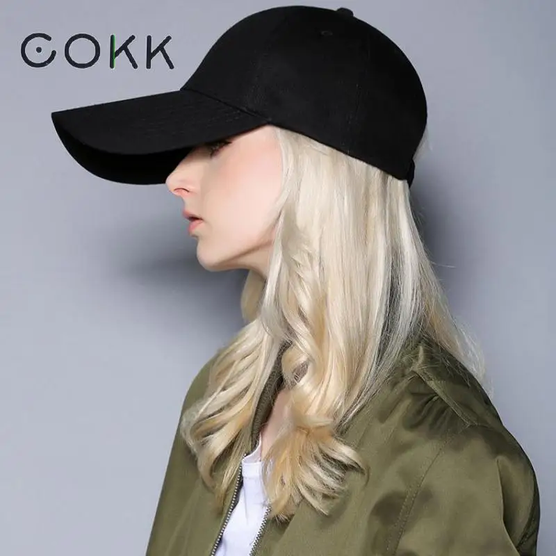 COKK Baseball Caps Womens Hat Mens Snapback Blank Black Baseball Cap For... - £14.94 GBP+