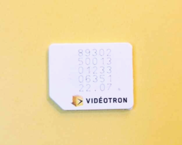 USED VIDEOTRON MICRO SIM CARD RESTORING TEST CELL PHONE BYPASS UNLOCK UN... - $5.22