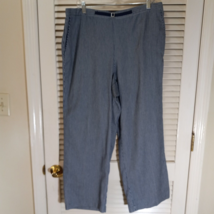 Alfred Dunner Pants Size 18 Blue Pull On Straight Leg Pockets Pin Stripe... - £13.43 GBP