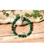 Malachite and Peridot Bracelet 6.5 inch for Energy Healing Clear Thought... - $39.24 CAD