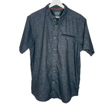 Mountain Hardwear Shirt Mens Medium Gray SS Hemp Blend SS Pocket - $27.38 CAD