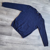 Charter Club Women&#39;s Sweater Dark Blue Cashmere Luxury V-Neck Long Sleeves Sz XL - £19.91 GBP