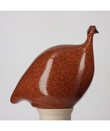 Les Ceramiques de Lussan Small Ceramic Guinea Fowl - Red Spotted Black - €157,71 EUR