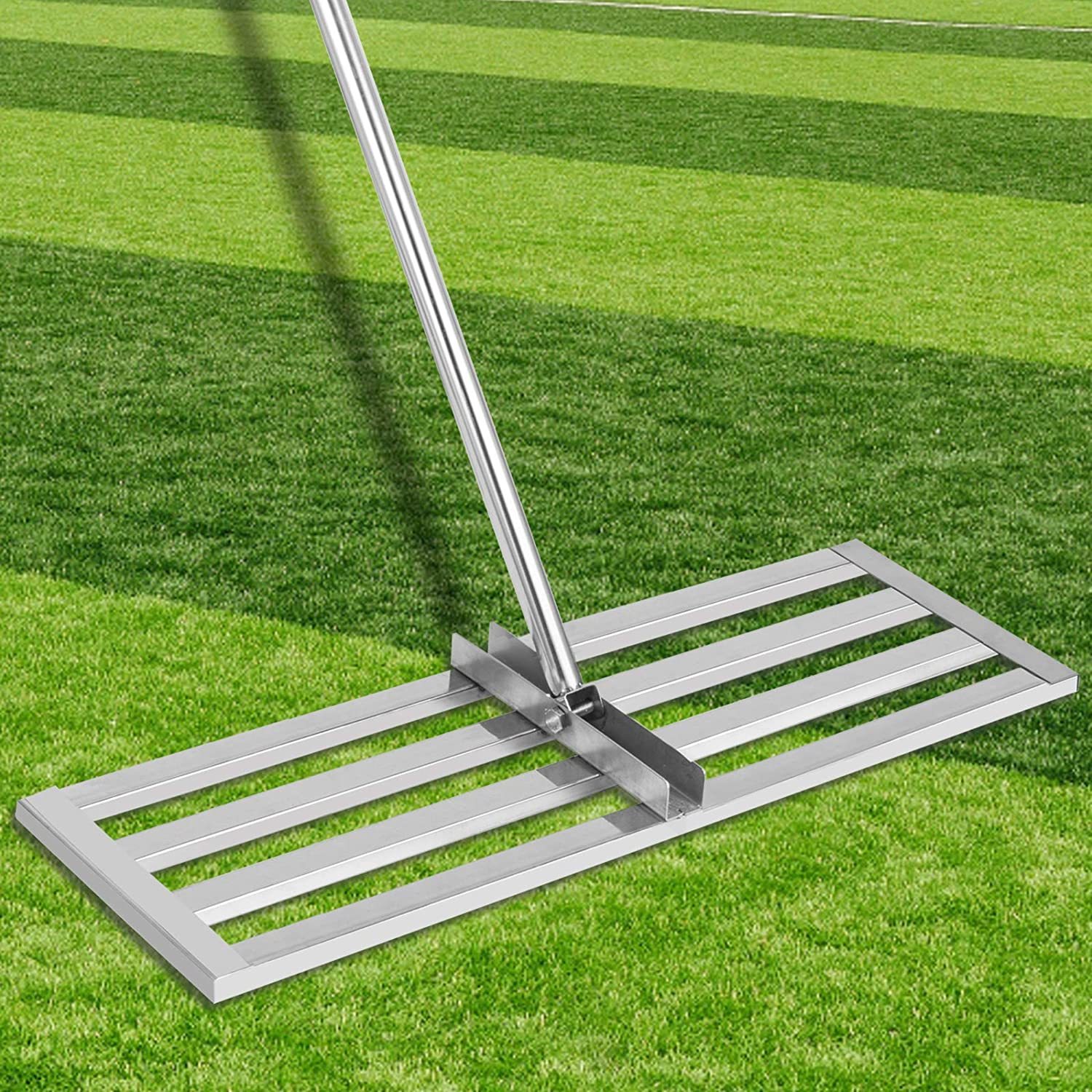 VEVOR Lawn Leveler Tool 30 x 10 in, Lawn Leveling Rake with 77 in Long ...
