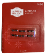 3 Amp Fuses for Christmas Light Strings 1 pack of 6 Replacement 3/8&quot; 125... - £6.89 GBP