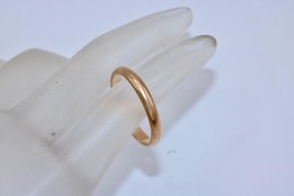 Vintage 14K Rose Gold 3mm Plain Wedding Band Ring Size 8.25 - £164.29 GBP