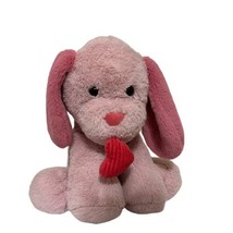 Animal Adventure Casanovas Pink Plush Puppy Dog With Heart In Mouth Stuffed Toy - £13.99 GBP