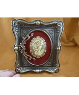CFL20-20) FRAMED CAMEO long haired Woman Victorian brass desk shelf wall... - $74.14 CAD