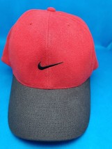 Nike Golf Hat Red And Black Two Tone Strapback Ball Cap Trucker Hat - £8.54 GBP
