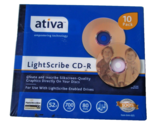LIGHTSCRIBE Blank CD-R Ativa NEW 10-Pack with Slim Jewel Cases 52x 700MB... - $13.95
