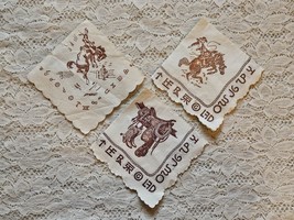 3 Vintage Western Paper Napkins Westward Ho Till Goodan and Another FREE... - £14.93 GBP