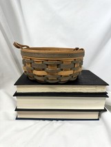 Eagle BASKETS Handwoven signed 1996 Collectible Basket Made in USA Round Leather - £19.43 GBP