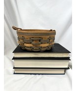 Eagle BASKETS Handwoven signed 1996 Collectible Basket Made in USA Round... - $24.31