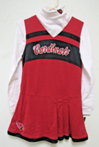 NFL Arizona Cardinals Girls Cheer Jumper Dress with Turtleneck Set Large... - $34.99