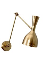 Wall Mid Century Modern Raw Brass Sputnik chandelier light Fixture - £184.42 GBP