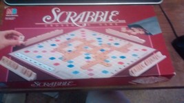 Scrabble Board game #4024  1989 version, complete has wood tiles - £10.95 GBP