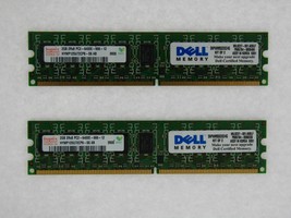 Dell 4GB Kit 2x2GB PC2 6400 800 6400E ECC sans Tampon Mem Snpwm553ck2/4g Testé - £76.28 GBP