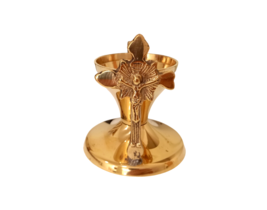 3 1/2&quot; Crucifix Design Engraved Cross Brass Standing Hand Incese Burner ... - $429.27 MXN
