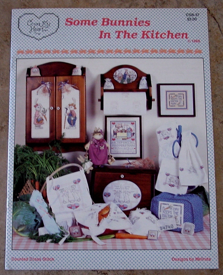 16-Page Booklet Counted Cross Stitch Patterns: SOME BUNNIES IN THE KITCHEN - £7.08 GBP