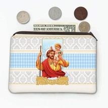 Saint Christopher : Gift Coin Purse Catholic Religious Religion Classic Faith - £7.83 GBP