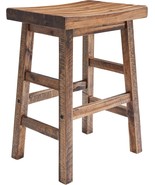 Industrial Wood Counter-Height Stool By Durango, 26&quot; H. - $2,115.18 MXN