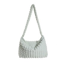 Women Puffer Bubbles Tote Bag Cotton Padded  Bag Soft Cloth Fabric Cute Handbag  - £50.51 GBP