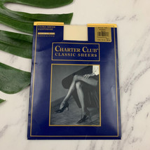 Vintage 90s Charter Club Day Sheer Pantyhose New Sandaltoe Sz B Seashell... - £10.40 GBP