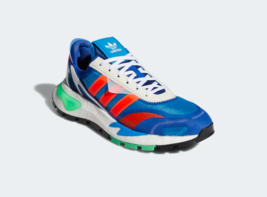 Adidas Size #8 Men&#39;s RETROPY P9 Bright Blue/Orange Multi Boost Shoes H03... - £130.75 GBP