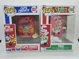 Funko Pop General Mills Trix And Cap’n Crunch Cereal Box #188 &amp; #187 - £9.49 GBP