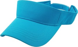 Color AQUA Sun Visor Plain Hat Sports Cap Golf Tennis New Adjustable Men... - $17.99