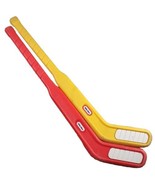 PAIR of Vintage Little Tikes Toy Hockey Sticks Red &amp; Yellow 4412-00 USA ... - £28.29 GBP