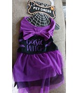 Funny Dog Halloween Outfits Costume  Cosplay Party  sz M basic witch purple - £3.89 GBP