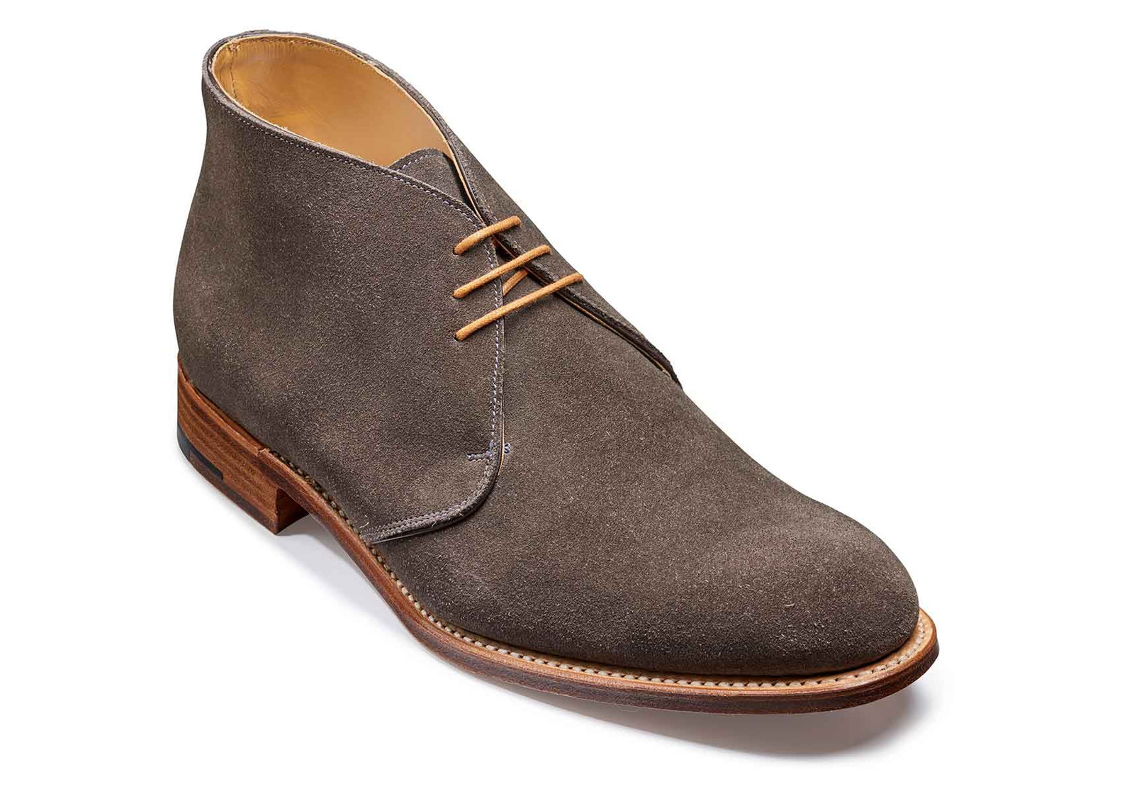 Hand Made Men Brown Chukka Suede Derby LaceUp Genuine Leather Ankle Boot US 7-16
