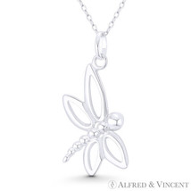 Dragonfly Insect Animal Charm Italy .925 Sterling Silver 19x23mm Pendant - £19.87 GBP+