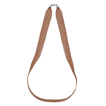 Classic Brown Double Ribbon Choker Necklace with Sterling Silver Clasp - £6.20 GBP