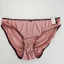 Gilligan &amp; O&#39;Malley Pink Ruffle Smooth Shiny Girly Sissy Panties Pants X... - $25.74
