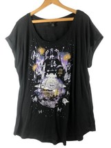 Star Wars Shirt 1X Rock and Republic Knit Shirt Top Womens Black Darth Vader - £29.26 GBP