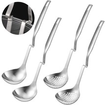 Stainless Steel Hot Pot Strainer Scoops Hotpot Soup Ladle Spoon Set Skim... - £42.66 GBP