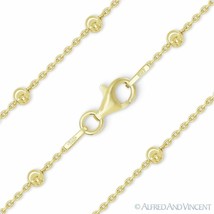 3mm Moon Cut &amp; Anchor Cable Link Sterling Silver 14k Gold-Plated Chain Necklace - £22.77 GBP+