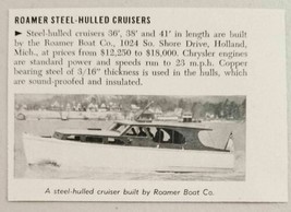 1951 Magazine Photo Roamer Steel Hulled Cruisers Boats Holland,MI - $9.19