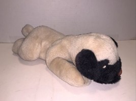 Russ Berrie PONCHO Pug Dog Plush Bulldog Retired Beige Stuffed Animal 34... - $17.50