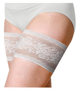 Bandelettes Anti Chafing Lace Thigh Bands - Peony White - $30.15 CAD
