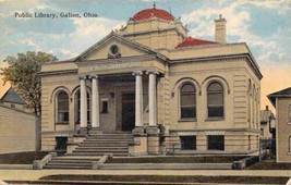 Public Library Galion Ohio 1915c postcard - £5.45 GBP