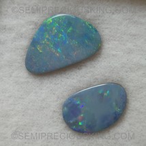 Natural Doublet Opal Freeform Smooth Play of Colors Australian VS Clarity Loose  - £67.53 GBP